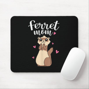 Mother's Day Cute Women Weasel Ferret Mom Mouse Pad