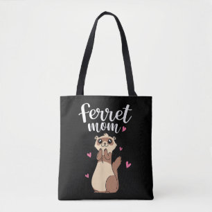 Mother's Day Cute Women Weasel Ferret Mom Tote Bag