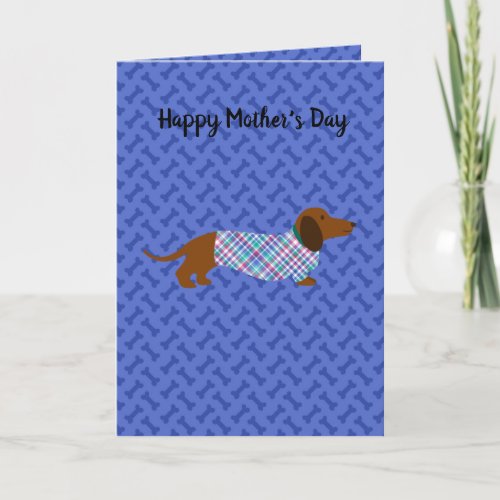 Mothers Day Dachshund Card