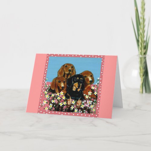 Mothers Day Dachshunds Card