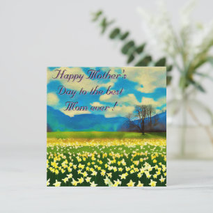 Mother's Day - Daffodil field - painting