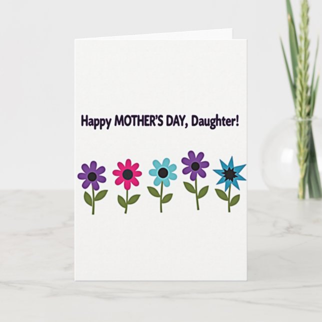 Mothers Day Daughter Floral Card (Front)