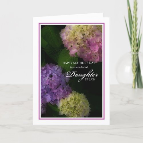 Mothers Day Daughter In Law Painted Hydrangea Card