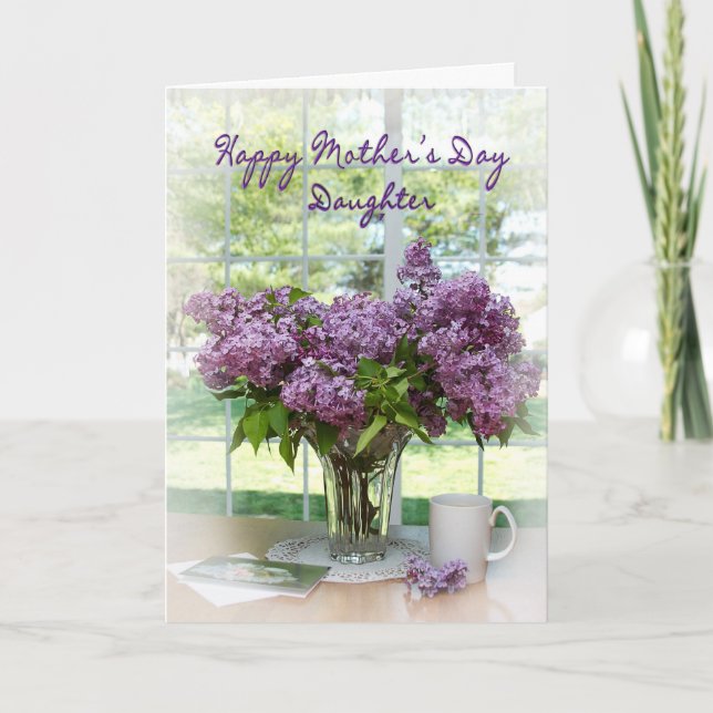 Mother's Day - Daughter - Lilacs Card (Front)
