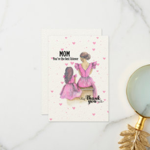 Mother's day daughter mother pink lovely postcard