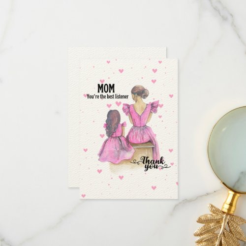 Mothers day daughter mother pink lovely postcard