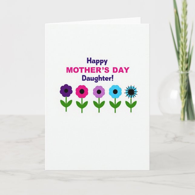 Mothers Day Daughter Simple Card (Front)