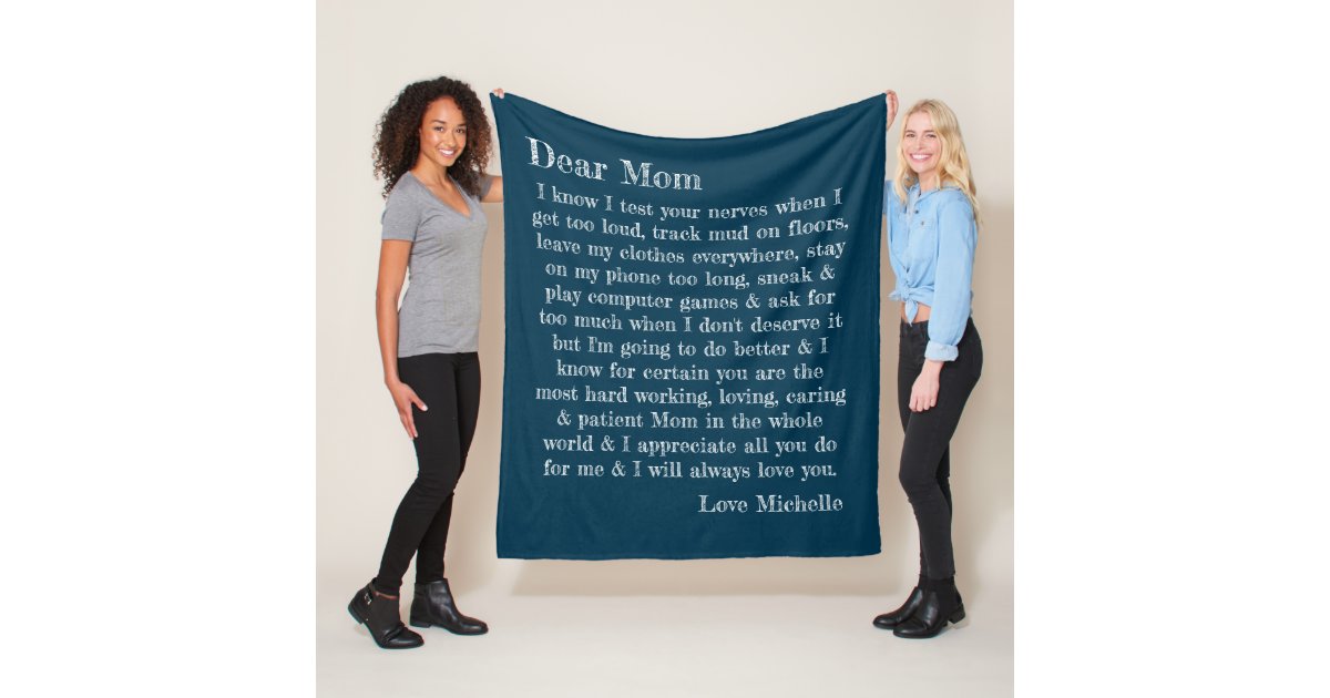 Dear Mom - Personalized Mother's Day Mother Blanket