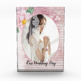 Mother's Day Distressed Vintage Pink Photo Wedding