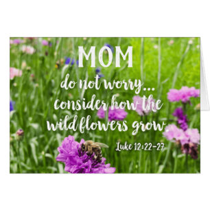 Mothers Day Do Not Worry Bee Christian Bible Verse Cards