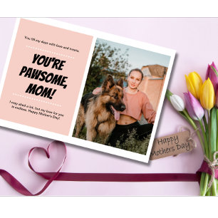 Mother's Day Dog Mom Cute Pet Photo Holiday Card