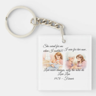 Mother's Day Elders Care Throw Pillow Keychain