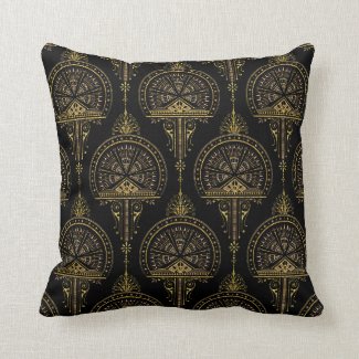 Mothers Day Elegant Gold and Black  Throw Pillow