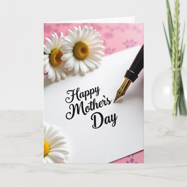 Mothers Day Elegant Script Card (Front)
