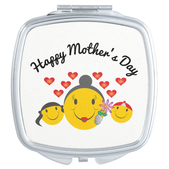 Mother's Day Emoji's Compact Mirror (Front)