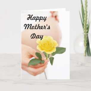 Mother's Day Expectant Mother Yelliow Card