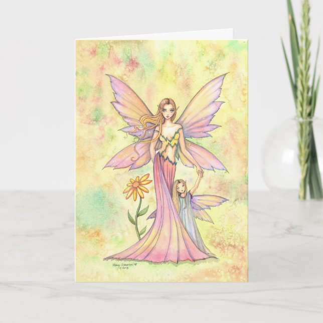Mother's Day Fairy Fantasy Art Card (Front)