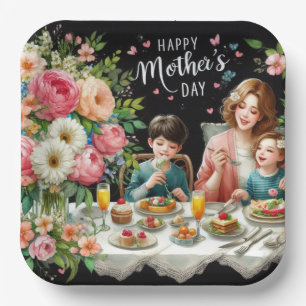 Mother's Day Family Brunch Paper Plate