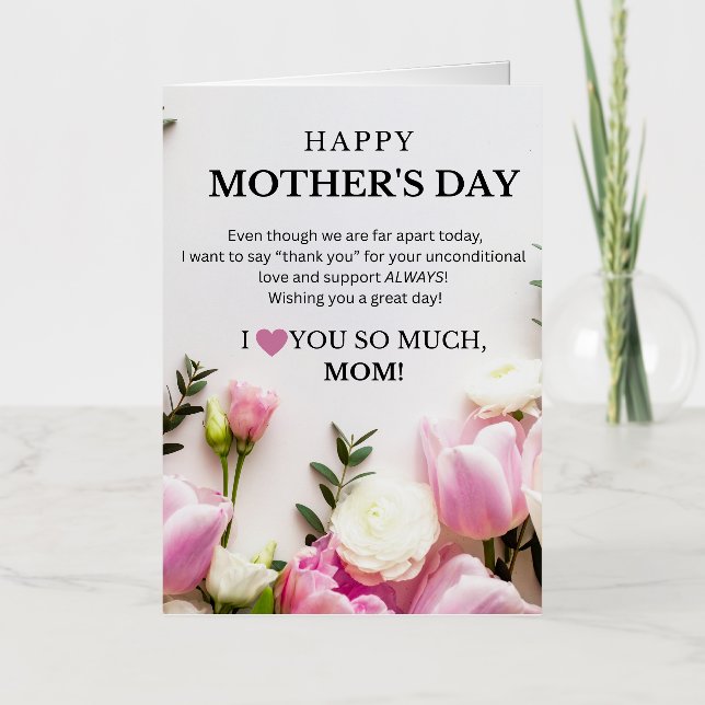 MOTHER'S DAY (FAR AWAY) GREETING CARD (Front)