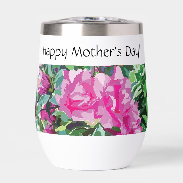 Mother's Day favorite child wine  Thermal Wine Tumbler (Front)