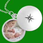 Mother's Day First Mothers Day New Mom Custom Gift Locket Necklace<br><div class="desc">Mother's Day First Mothers Day New Mom Custom Gift Locket Necklace This is the perfect personalized new mom and baby photo rounded locket necklace gifts for new mom first mother’s day. This is the awesome locket gift for new mom and new born baby photo for every baby and mom. This...</div>