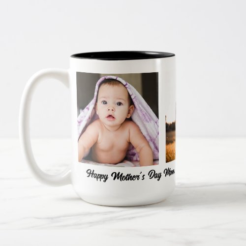 Mothers Day First Time Mom Baby Photo Two_Tone Two_Tone Coffee Mug