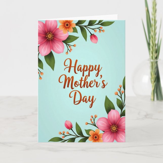 Mothers Day Floral Art Card (Front)
