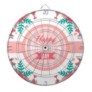 mothers day floral dart board