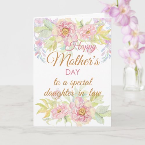 Mothers Day Floral Daughter In Law Card