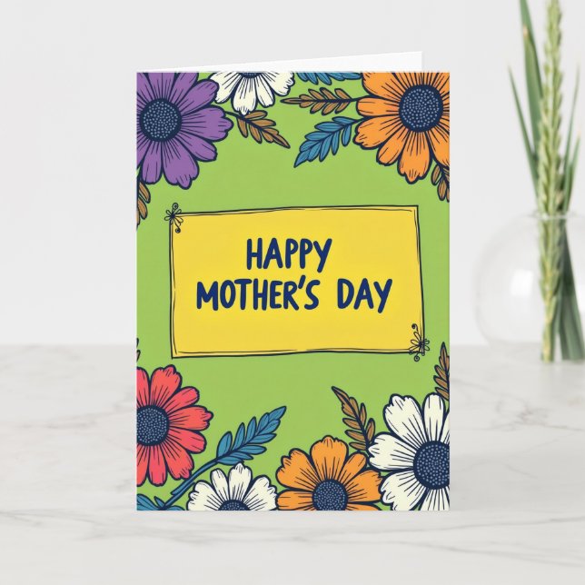 Mothers Day Floral Design Card (Front)