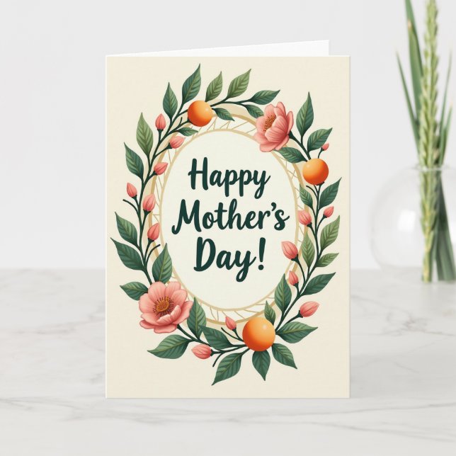 Mothers Day Floral Frame Card (Front)