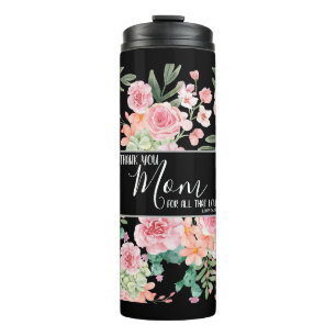 Mothers day floral gift thermal tumbler