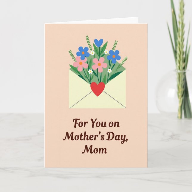 Mothers Day Floral Heart Card (Front)