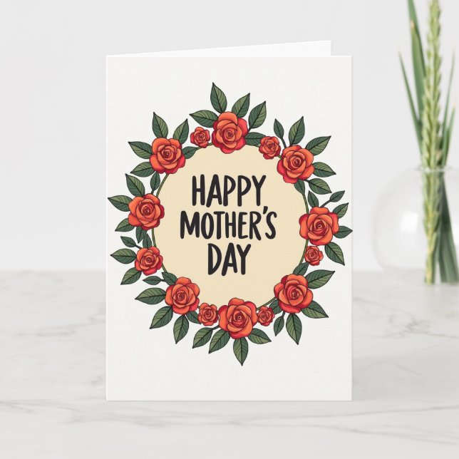 Mothers Day Floral Message Card (Front)