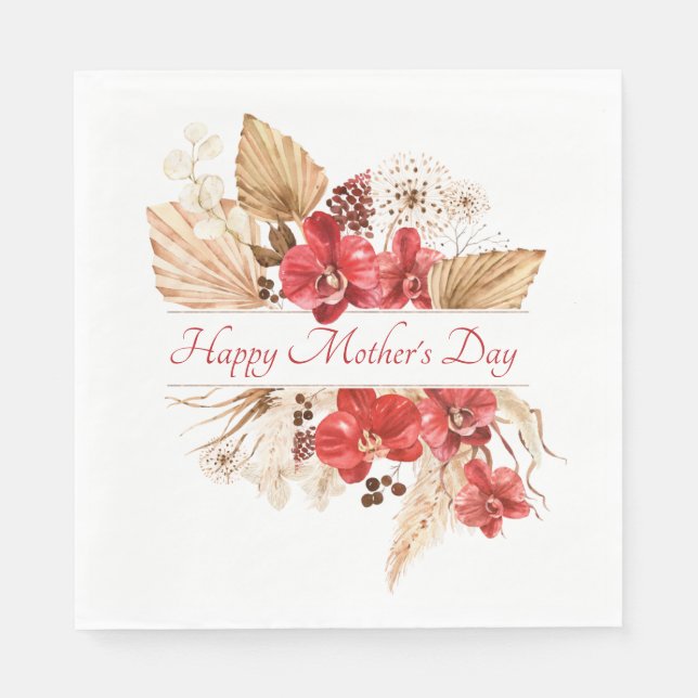 Mother's Day Floral Party  Napkins (Front)