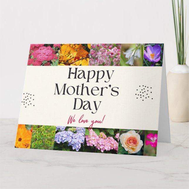Mothers Day floral print Card (Front)