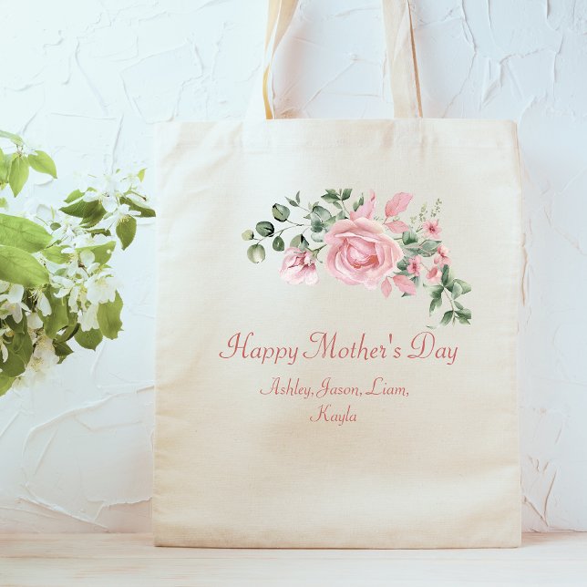 Mothers Day Floral Tote Bag (Creator Uploaded)