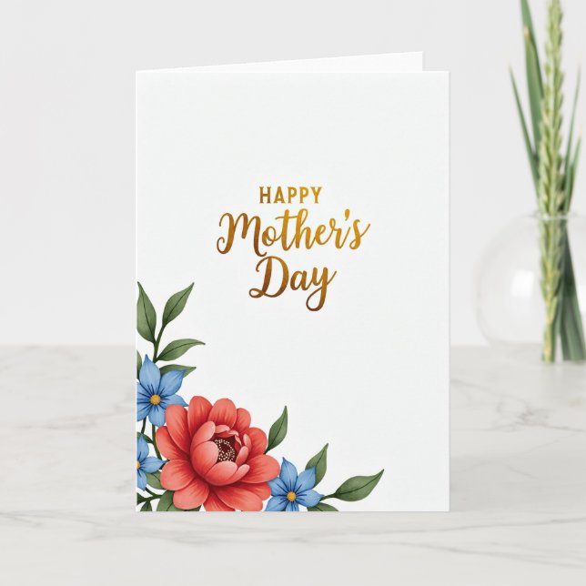 Mothers Day Floral Tribute Card (Front)