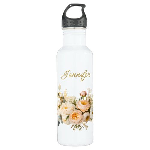 Mother's Day Floral Water Bottle Personalized