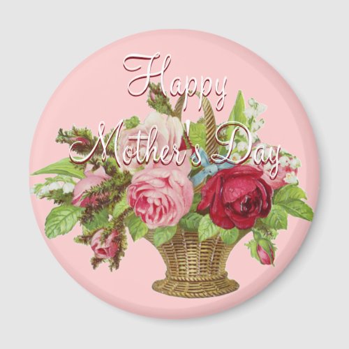 Mothers Day Flower basket Magnet