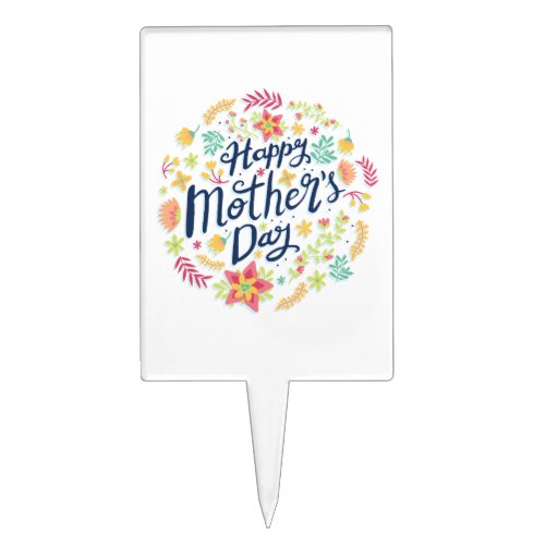 Mothers day flower cake topper