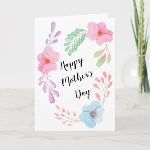 Mothers Day Flower Floral Custom Design Pretty Card