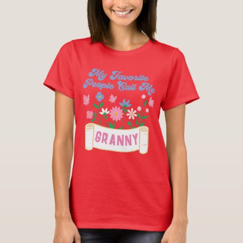 Mothers Day Flower Garden For Granny T_Shirt