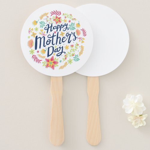 Mothers day flower hand fan