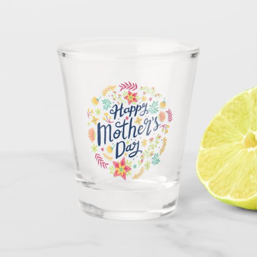 Mothers day flower shot glass