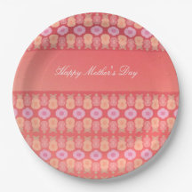 Mothers Day Flowered Paper Plates