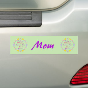 Mothers Day Flowers and Butterflies Custom Bumper Sticker