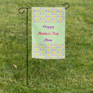 Mothers Day Flowers and Butterflies Custom Garden Flag