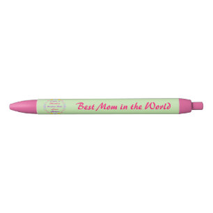 Mothers Day Flowers and Butterflies Custom Message Pen