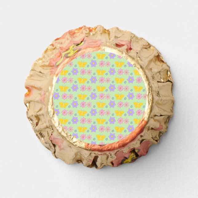 Mothers Day Flowers and Butterflies Patterned Reese's Peanut Butter Cups (Front)